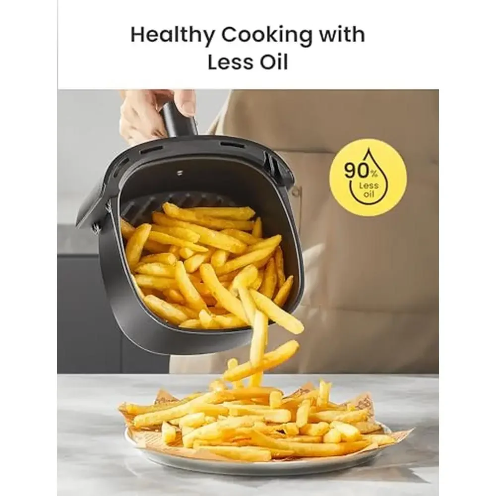مقلاة هوائية مدمجة 2.2QT، 12 خيارًا للقائمة، مؤقت وتحكم في درجة الحرارة 180-400 ° F Dishwasher-Safe Rapid Air Circulation Tech توفير المساحة