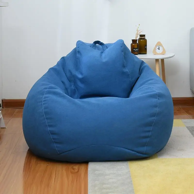 Lazy Sofas Cover Large Bean Bag Cover Without Filler Breathable Adult Child Tatami Living Room Decorative Cover image 5
