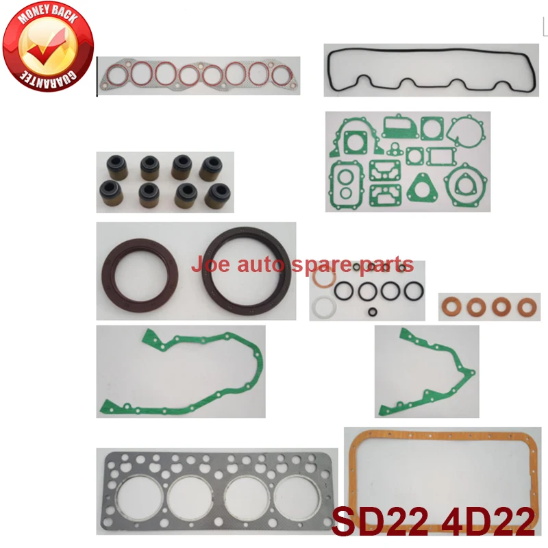 SD22 4D22 complete repair Overhaul engine full gasket set kit for nissan forklift Foton