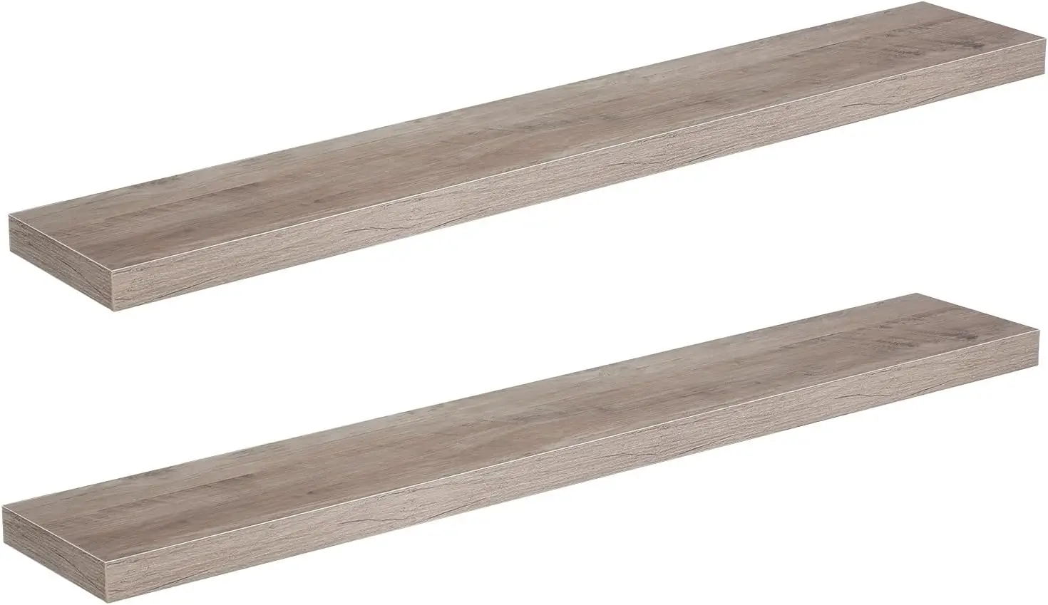 

Floating Shelves for Wall Set of 2 47.2" Hanging Shelf with Invisible Brackets Greige