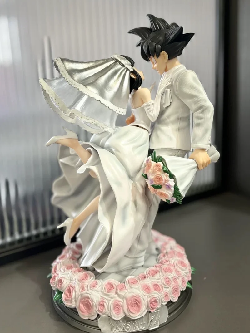 Hot Sale 31cm Dragon Ball  Son Goku And Chichi Marry Wedding Anime Action Figure Model Toys Decoration Collectible Dolls Gifts