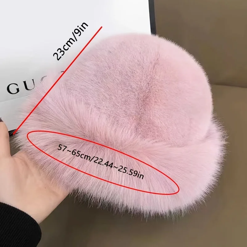 Winter Women's New Thickened Warm Fashion Simple Fisherman Hat Ladies Mongolian Hat image 4