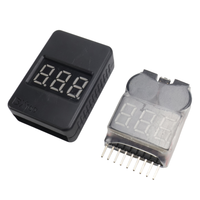 1PCS RC Voltage Display Battery Low Alarm Buzzer BX100 1S-8S Meter Tester Lipo Battery Monitor For RC Car Drone Helicopter
