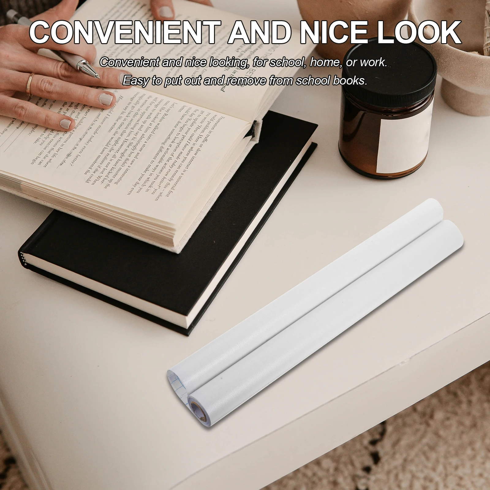 Anti-Scratch Book Cover Film Self-Adhesive Transparent Protection for Textbooks Notebooks Clear Paper Book Covers