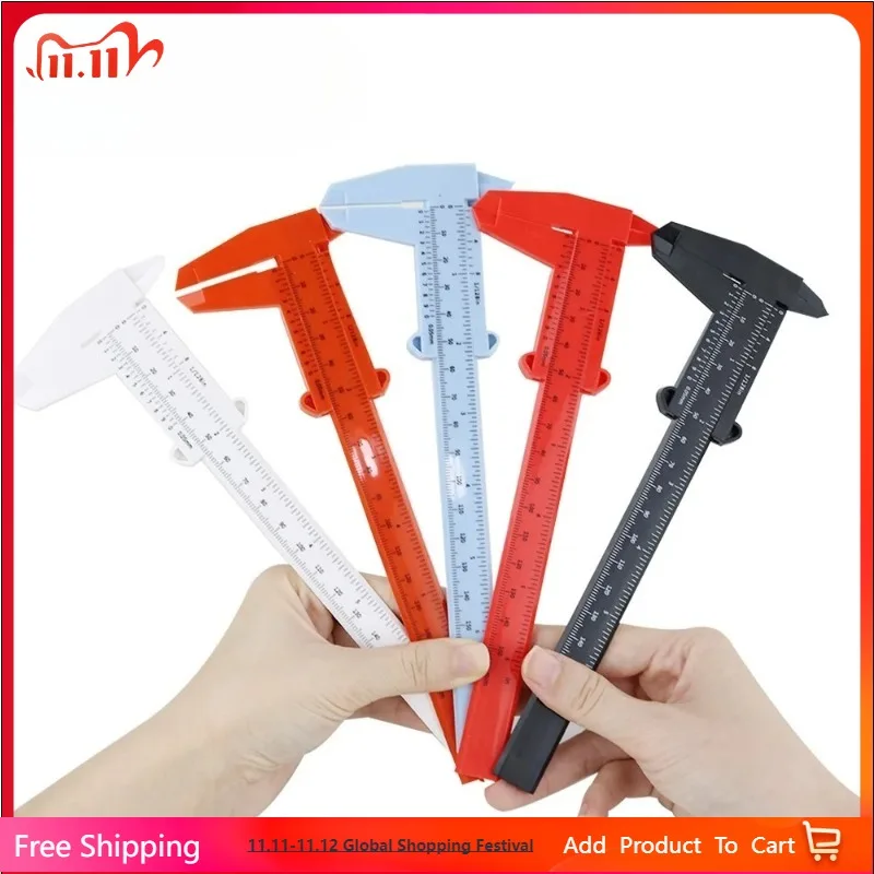 

DIY Tool Vernier calipers Double Scale Rulers Plastic Caliper Depth Diameter Measure Tool 0-150mm