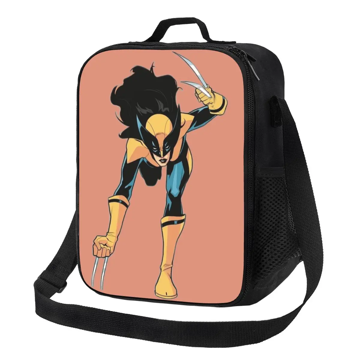 

Custom W-Wolverine Woman Insulated Lunch Bag for Women Cooler Thermal Lunch Tote Beach Camping Travel
