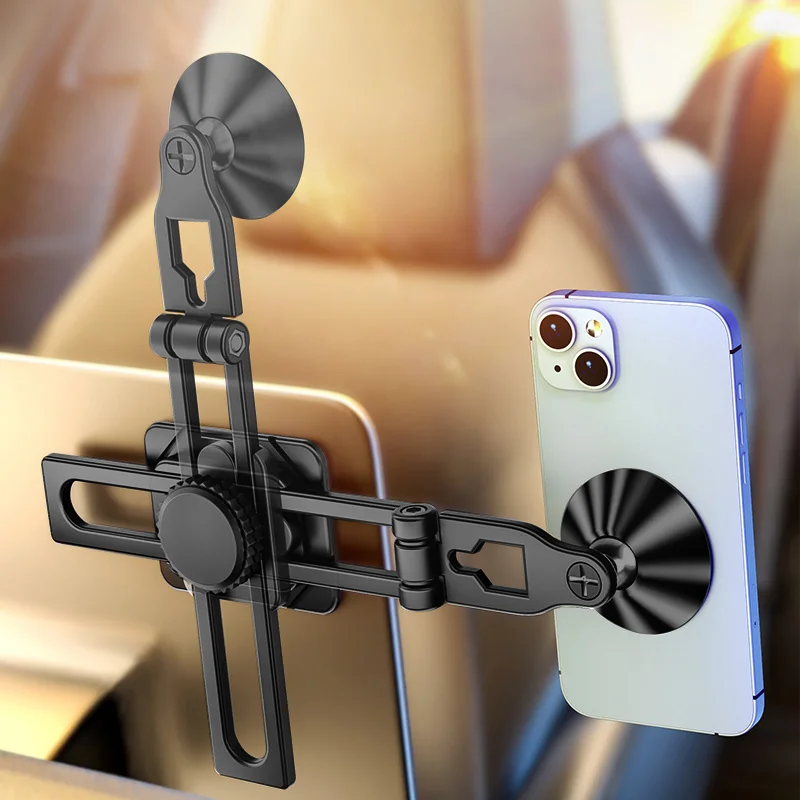 Car Phone Magnetic Bracket Slide Rail Adjustable Foldable Telescopic 360 Degree Rotary Center Control Screen for iPhone 14 13 12