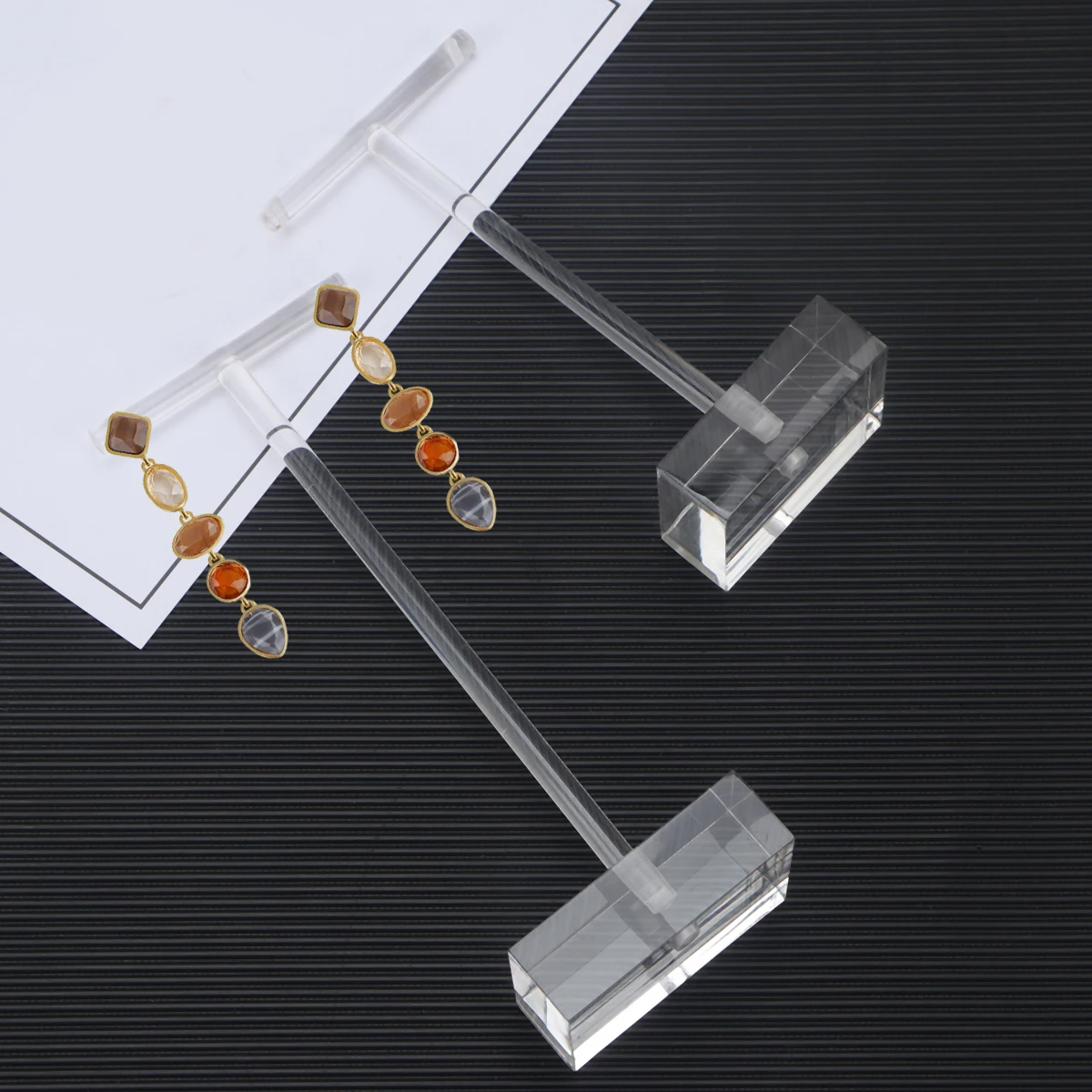 

2pcs T Shape Earring Display St Acrylic Jewelry ganizer for Necklace Bracelet Ring Holder Elegant Rustic Design