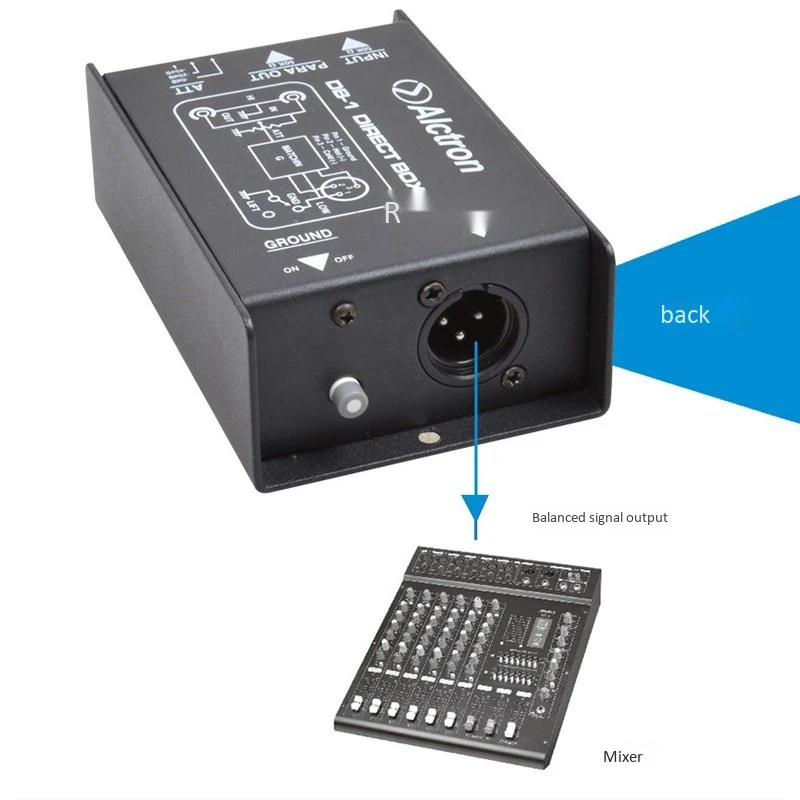 Alctron DB-1 Пассивный преобразователь импеданса (DIBOX) для фронтальной сценической обработки звука