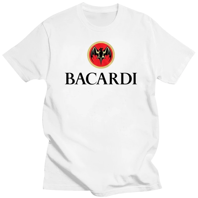 Bacardi Rum Logo White T-Shirt - Ships Fast! High Quality!