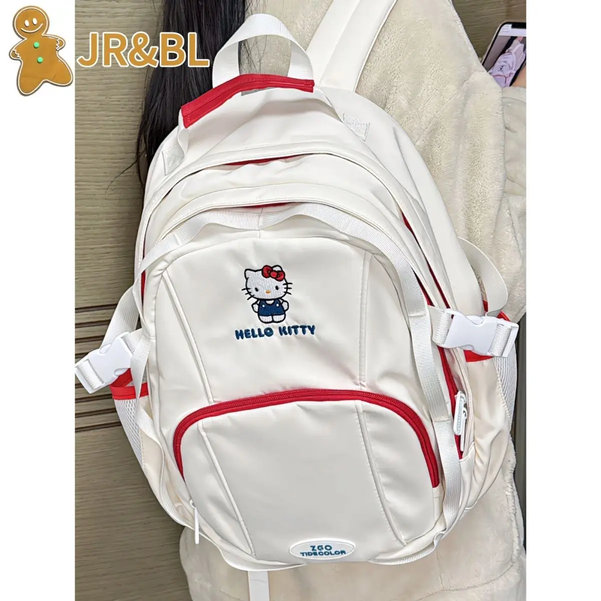 Sanrio Mori Hello Kitty Jade Dog College Student Korean Version Ins Backpack Girls Large Capacity Backpack Junior High School