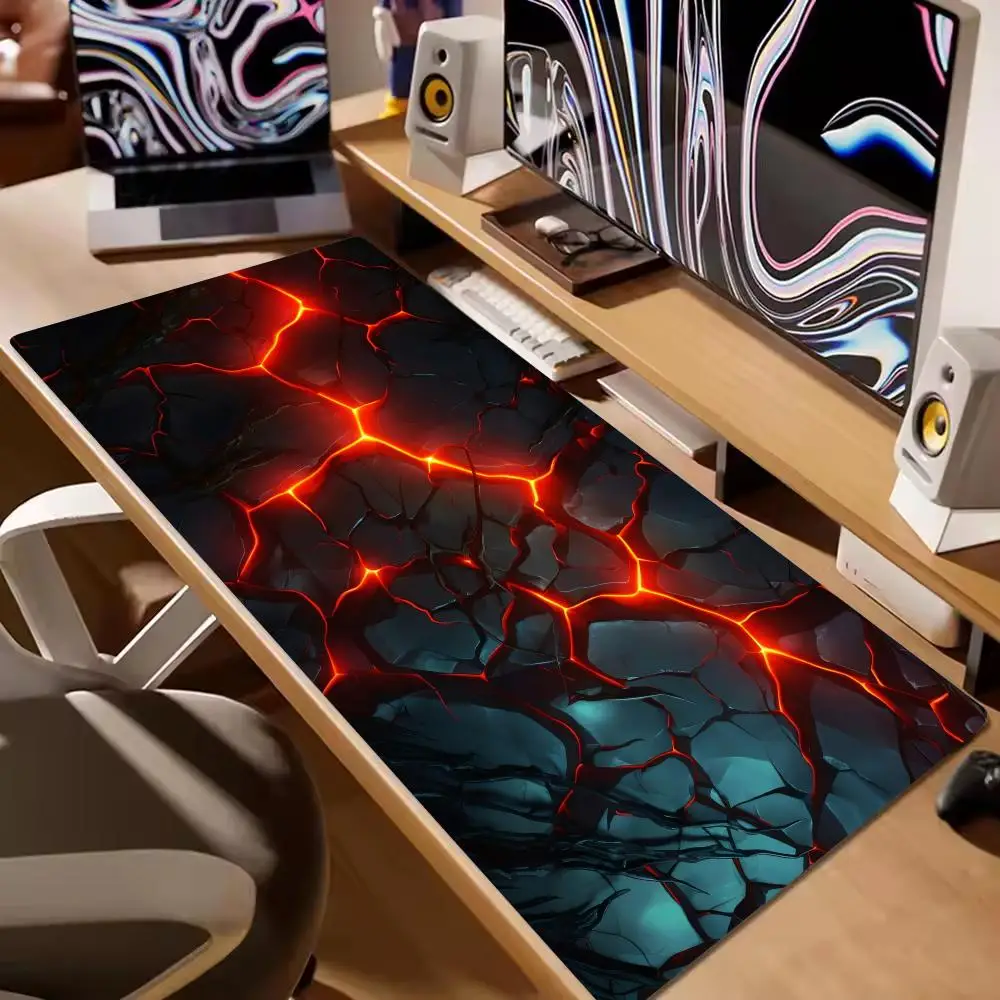 3D visual geometric pattern mouse pad, stereoscopic effect desktop game pad, anti-slip high-definition game pad、gamer need