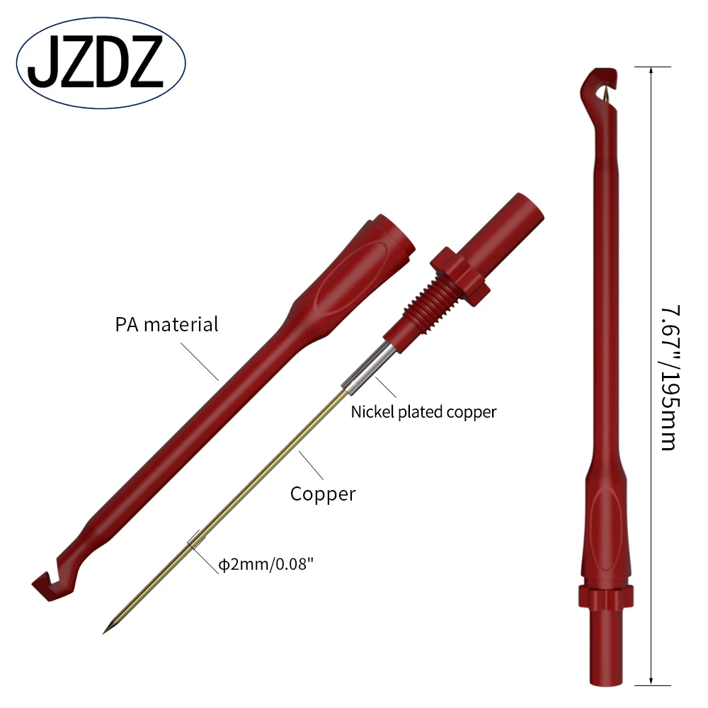 JZDZ Multimeter Test Leads Kit Digital Electrical Test Probes Set with Alligator Clips Wire-Piercing Back Probe Pin