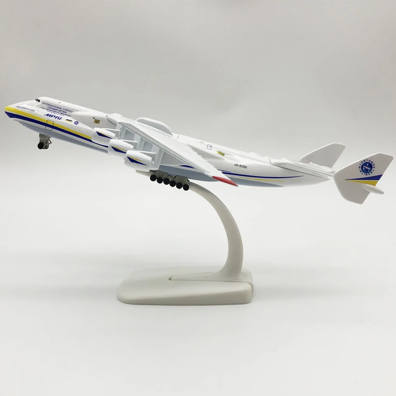 20cm Alloy Metal Soviet Union Air ANTONOV 225 An-225 Мрія Mriya WORLD BIGGEST CARGO Airplane Model Plane Diecast Aircraft Wheels