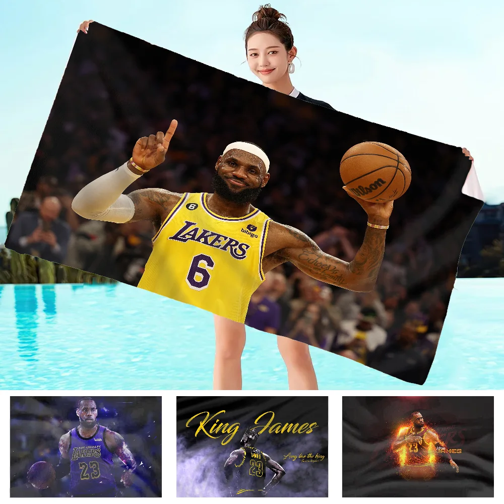 Basketball LeBron James-LJ Towel Bath towel pattern beach towel quick drying and absorbent Pure Cotton basically never fade