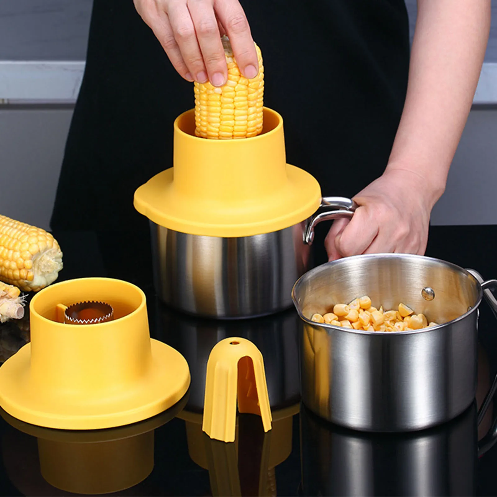 

Stainless Steel Shaver Thresher Home Kitchen Gadget Stripper Fresh Cob Scraper Grater Corn Peeler Cob Fruit Peeler