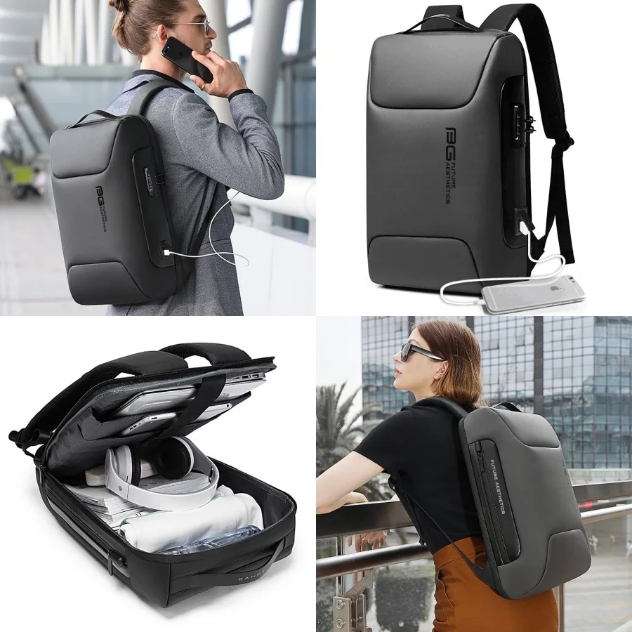 

【New style】BANGE new style backpack men's shoulder bag men's waterproof computer bag business commuting college student usb ant