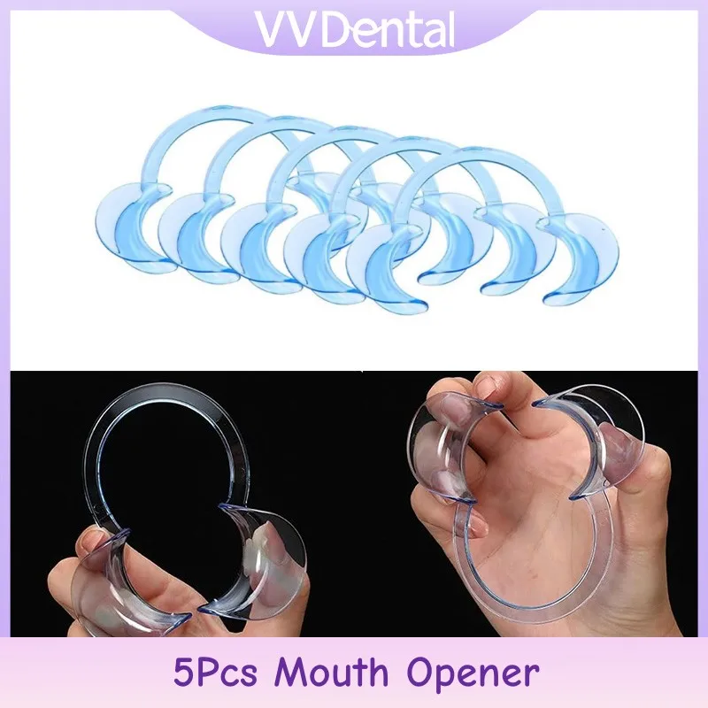 

VV Dental 5pcs C-Shape Intraoral Cheek Lip Retractor - Teeth Whitening & Oral Cleaning Mouth Spreader Tool