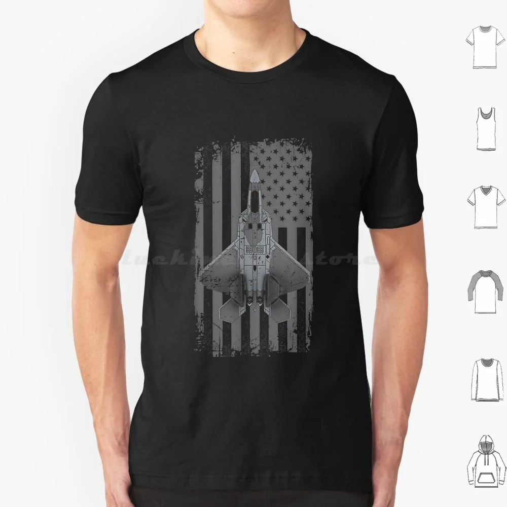 F-22 Raptor Military Pilot T Shirt 6xl Cotton Cool Tee F 22 Raptor F 22 Raptor Air Force Military Fighter Aviation Plane Usaf