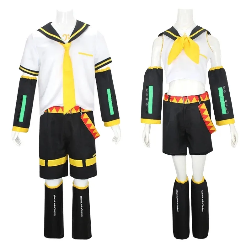 

Униформа Рин Лен, косплей, Рин Лен Мику, брат, сестра, костюмы для косплея, кэнамин, rin len, тканевая обувь для косплея, парик, уличный