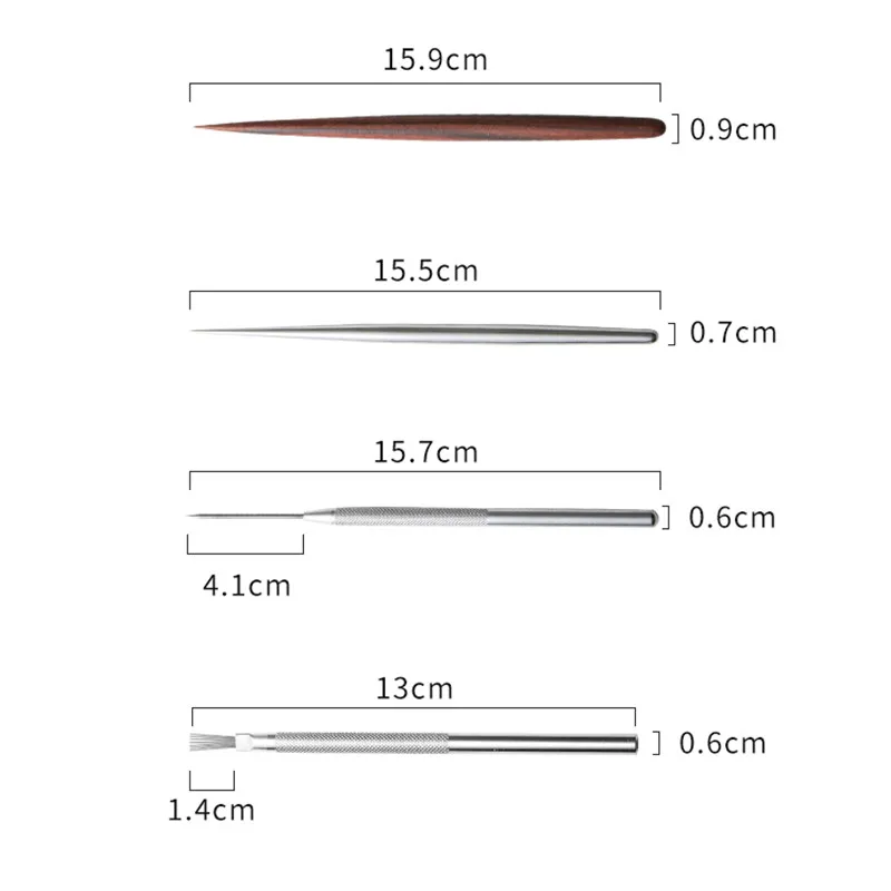 Strumenti di ceramica modellazione Texture pennello indentazione bastone in acciaio inox dettaglio ago fai da te ceramica argilla modellazione