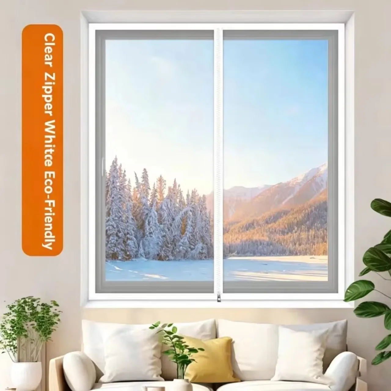 High Definition PVC Window Insulation Film, Zipper Style Windproof Insulation Customized Size Household Insulation Film