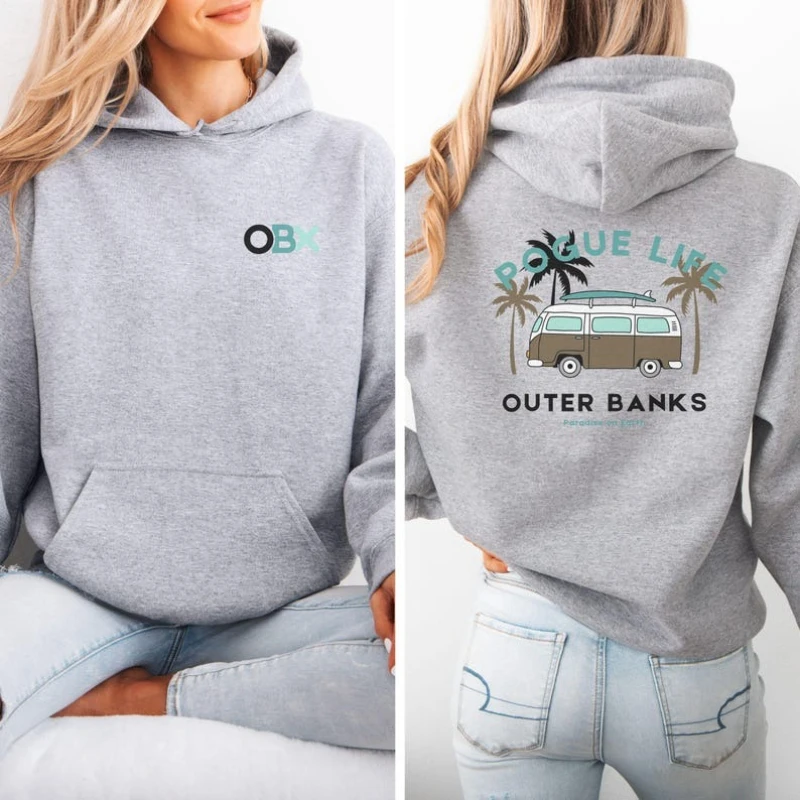 

Худи унисекс Pogue Life OuterBanks Paradise on Earth, с графическим принтом, в прибрежном стиле, свитшот для любителей пляжа, подарок для отдыха