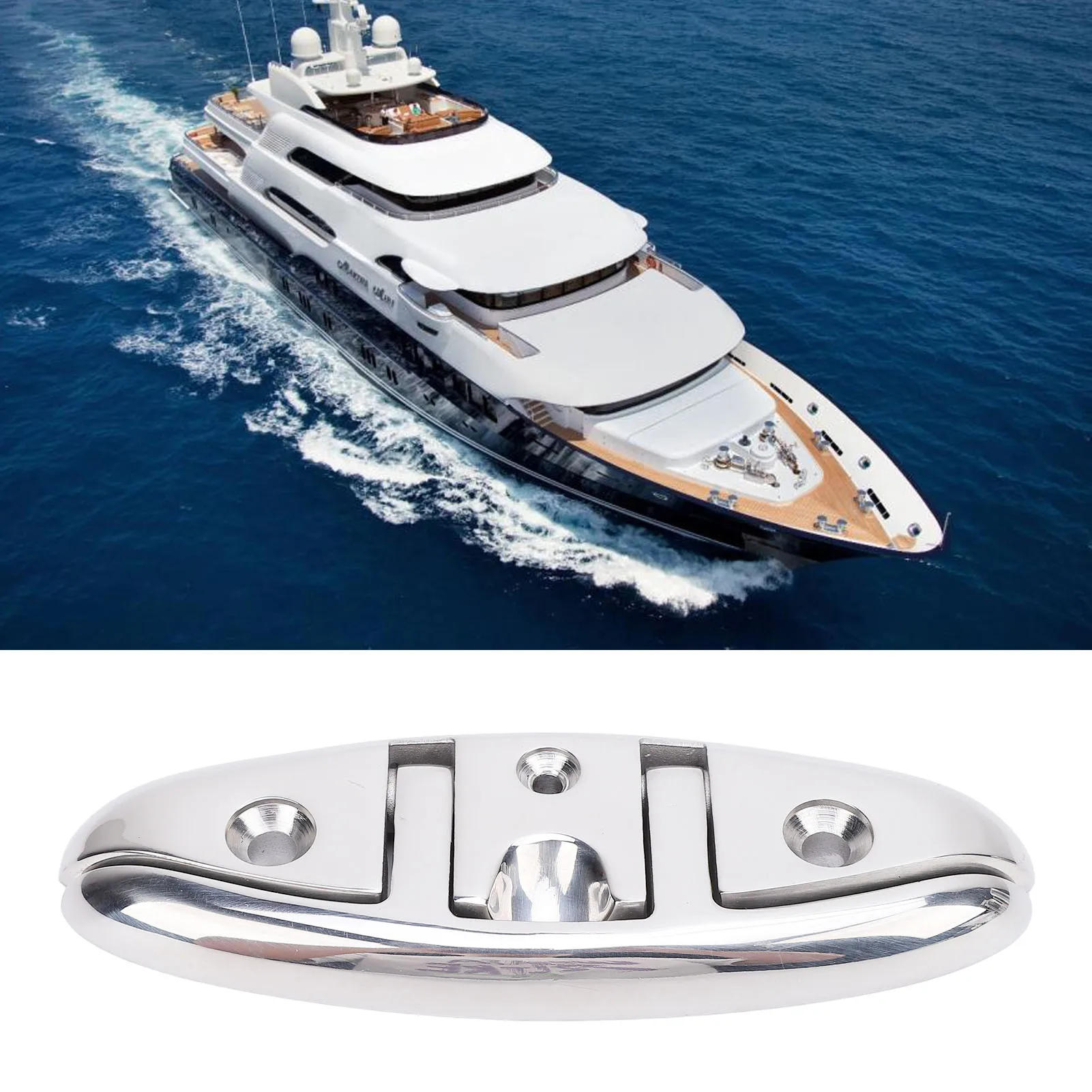 5in Boot Opvouwbare Schoenplaten Zware 316 Roestvrij Staal Up Dock Cleat voor Jacht Speedboot Vissersboot Opvouwbare Boot Schoenplaten