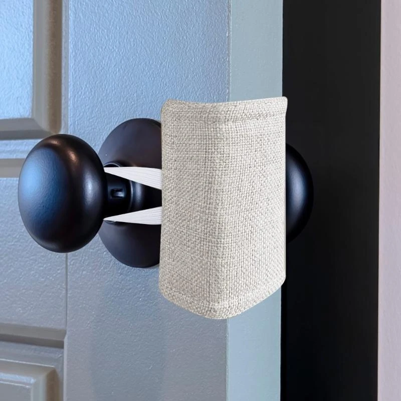 

M76C 3Pcs Door Silencers Prevent Slam Door Locking Equipped Elastic Band Sound Insulation Baby Safety Door Lock Cover