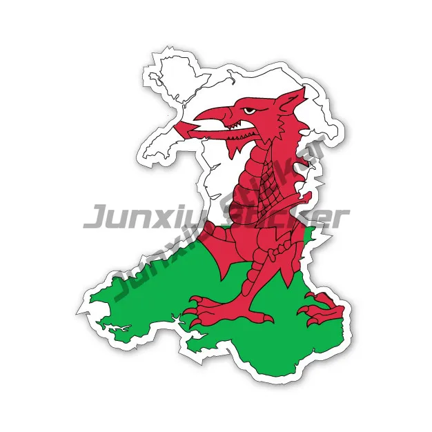 

WALES MAP SILHOUETTE FLAG VINYL CAR VAN IPAD LAPTOP STICKER