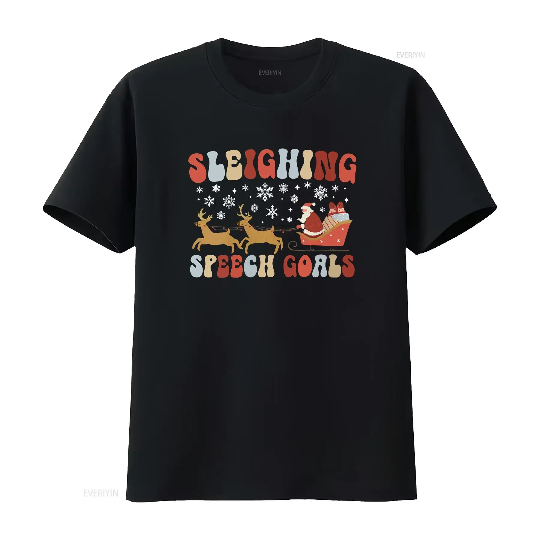 Sleighing Speech Goals T shirt Slp Winter Season Therapy Holiday Language Christmas Best  vintage Washed Stretched Slightly