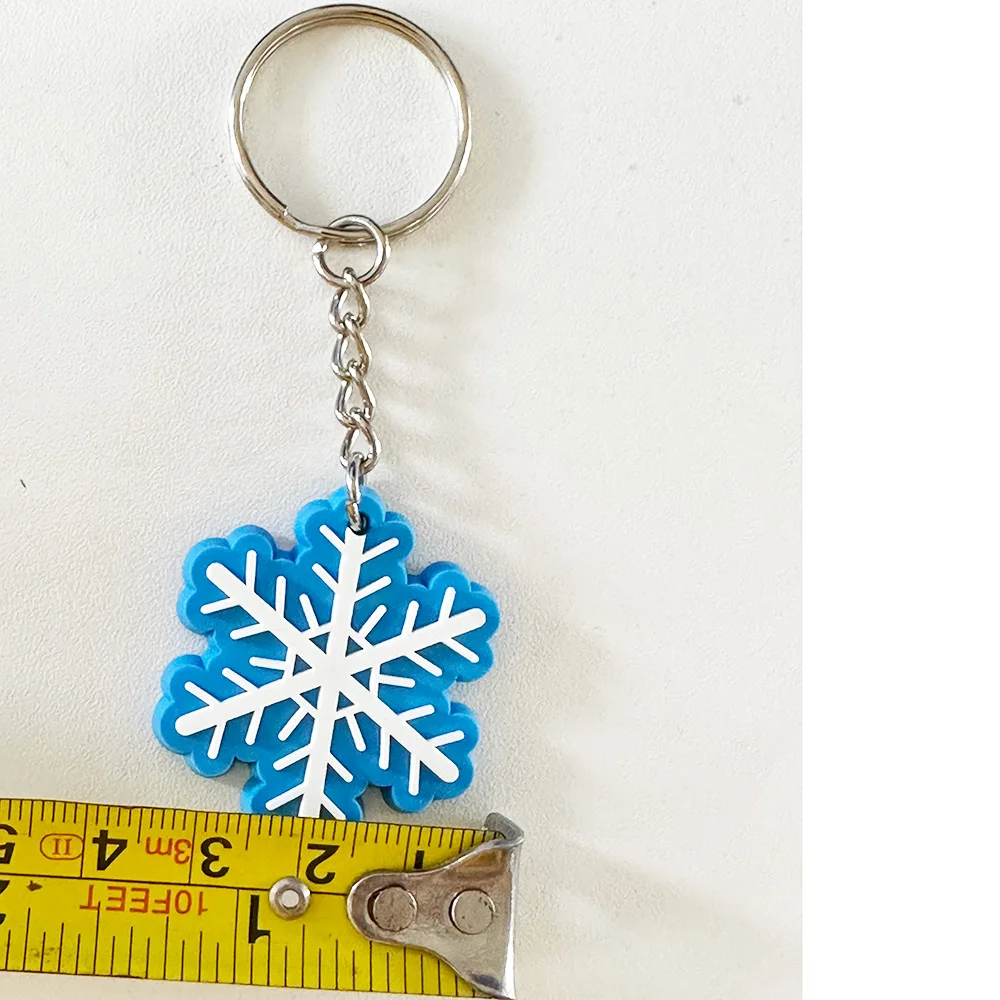 Christmas Snowflake Decor Snowflake Keychain Cake Topper Winter Wonderland Holiday Home 3D Laser Iridescent Snowflakes Hanging