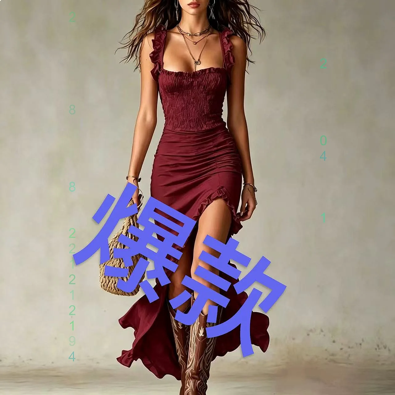 

Sexy High Slit Halter Dress Summer Dresses for Women Going Out Bodycon Jumpsuit Playsuit