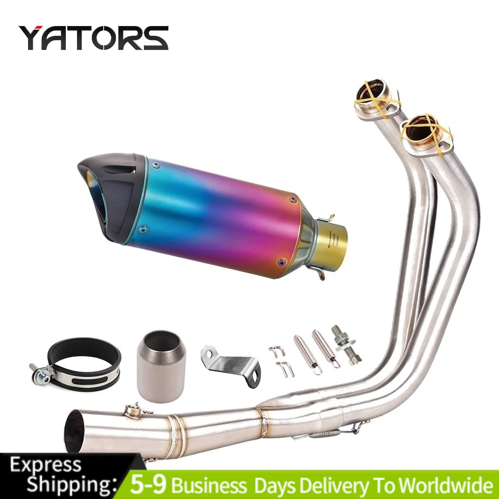 

For Yamaha MT-07 FZ07 14-24 Full System Exhaust Header Pipe Colored Muffler Tips Exhaust Systems Exhausts Pipes