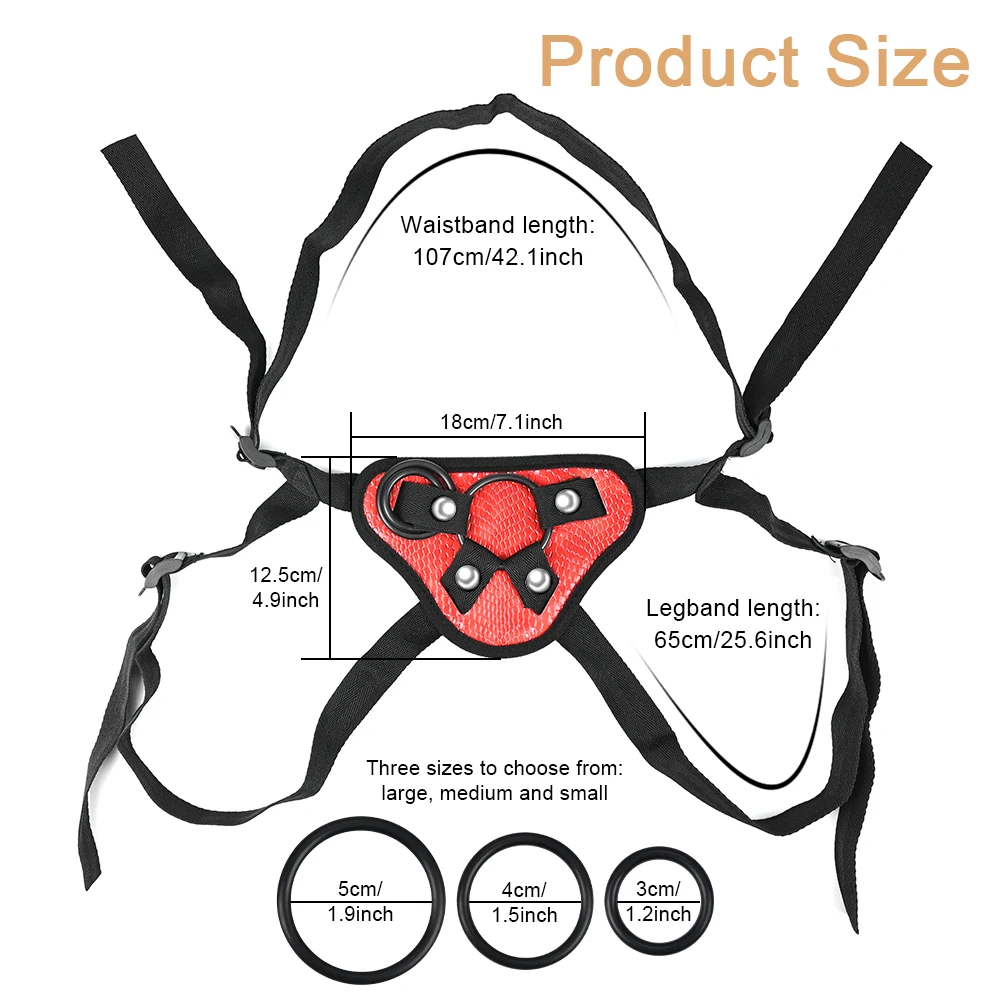 Wearable Strap Penis For Lesbian Penis Harness Adjustable BDSM Bondage Pants Lesbian Strap-on Dildos Sex Toy For Gay Female