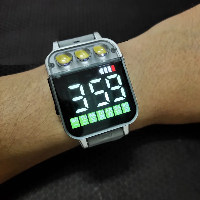 الرياضة LED الساعات الإلكترونية USB مصباح يدوي قابل لإعادة الشحن طالب ساعة يد رياضية الإضاءة ساعة هدايا للرجل