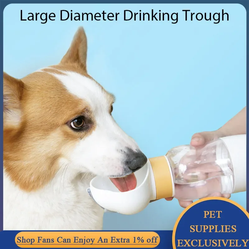 600ml Portable Dog Water Bottle 2 In 1 Cat Feeder Kettle Pets Outdoor Travel Drinking Bowl Water Dispenser Puppy Accessories