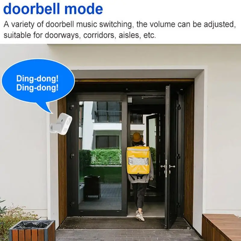 Wireless Door Chime Store Door Entry Bell Wireless Motion Sensor Doorbell Visitor Bell For Business Shop Store Home Front Door