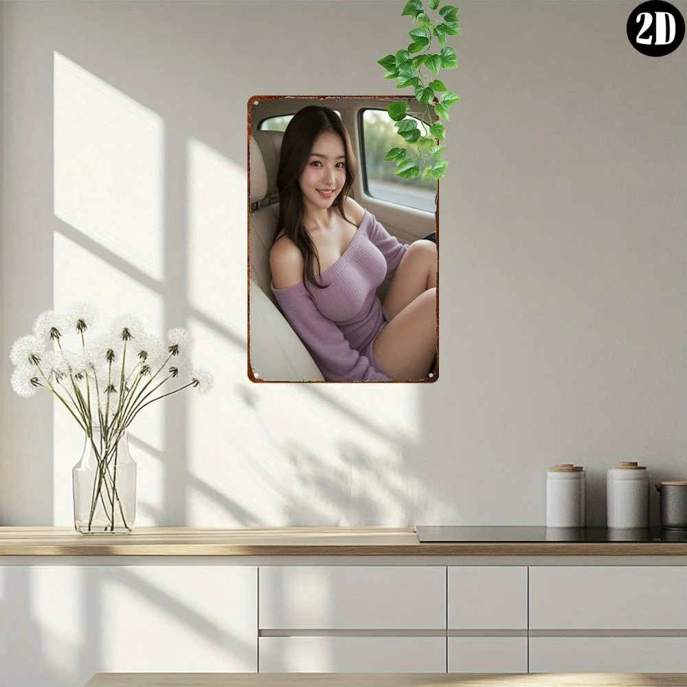 الرجعية أنيمي المعادن جدار تسجيل 8x12 بوصة مانغا ديكور فني للمنزل رجل الكهف هدية #3