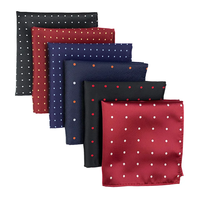 Men's Suit Handkerchief Fashion Polka Dot Square Scarf Hot Selling Product Small Polka Dot Suit Pocket Square