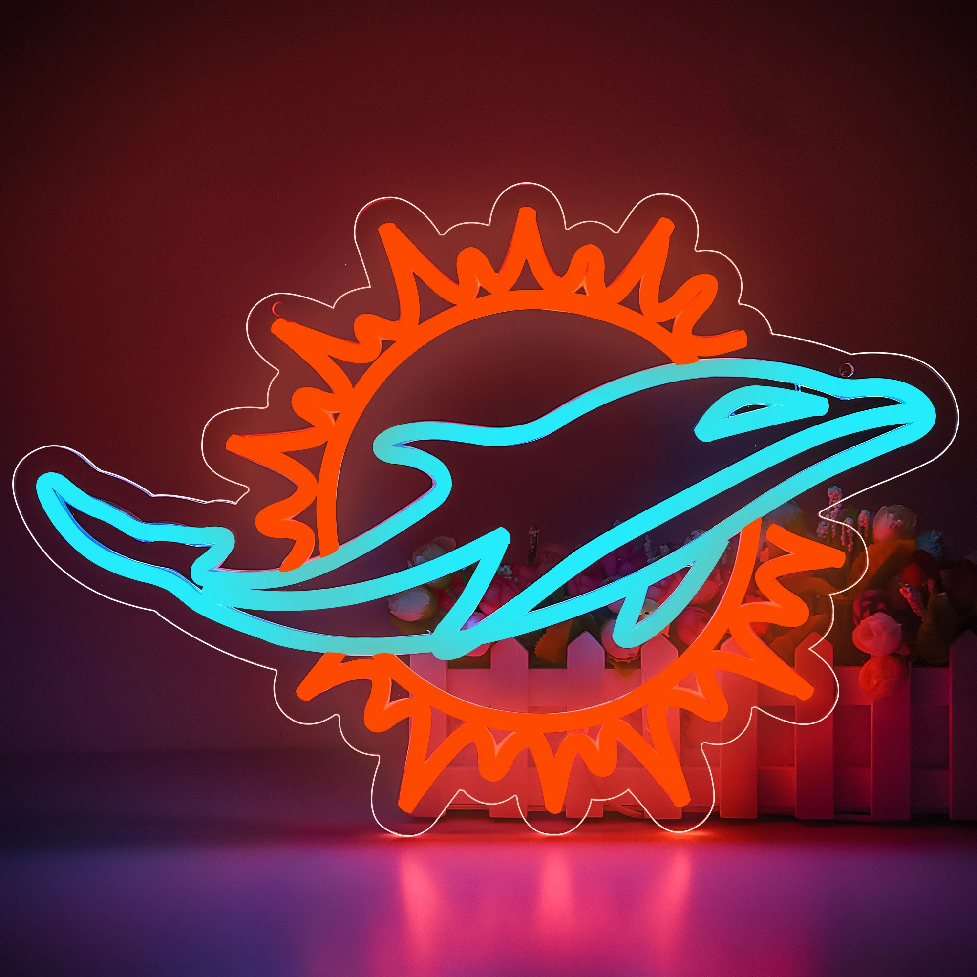 

Football Neon Sign for Wall Decor Football Led Sign for Party Club Birthday Gifts for Football Fans Ice Blue Football Sign