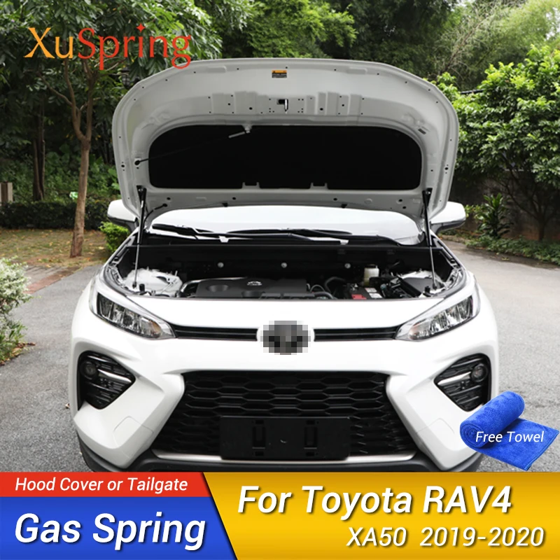 Car Hood Cover Lift Support Spring Shock Bracket Hydraulic Rod for Toyota RAV4 2019 2020 2021 2022  2023 2024 XA50 Accessories