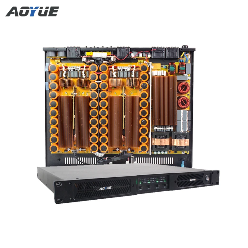 

Professional Outdoor Stage Master Power Amplifier 1700 Watts 8ohms 4CH 90v~270v Class D