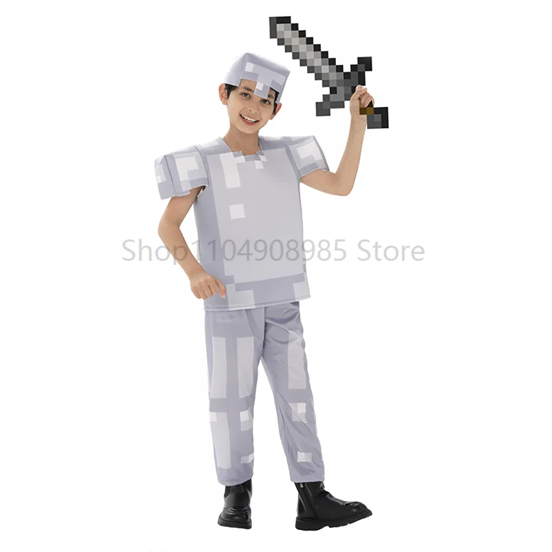 

Children Game Gray Armor Christmas Halloween Fancy Dress Up Costume Boys Party Dress Up Costume Economic