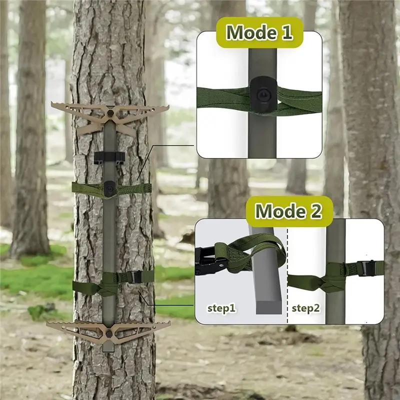 ABYM Replacement Climbing Stick Straps 2Pcs Heavy Duty Tree Stand Straps For Hang-On Platforms And Sticks