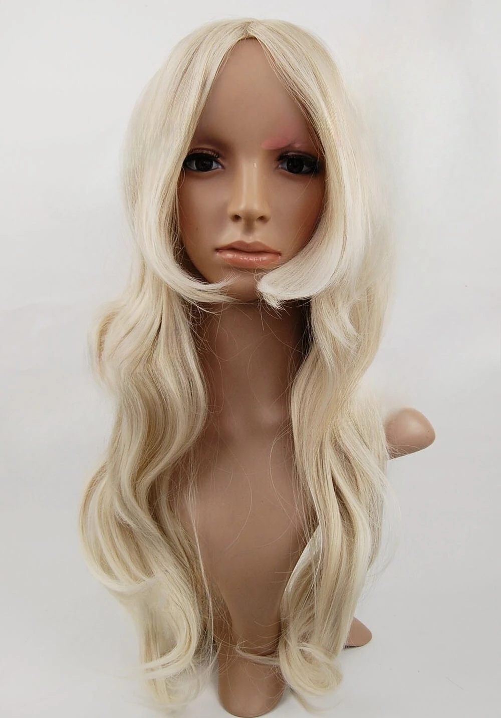 

W82 Honey Blonde Ombre Full Ladies Wig Long Wavy Skin Top studio7-uk