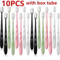 10 pcs Extra Soft Toothbrush Micro-Nano 20000 Floss Bristles Manual Toothbrush for Sensitive Teeth Pregnant Women Elderly Child