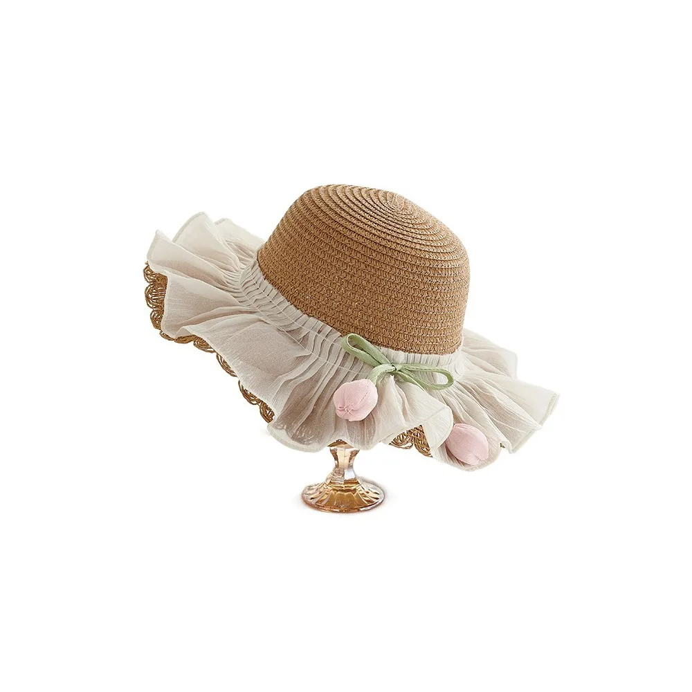 

with Same Style Crossbody Bag Tulip Straw Sun Hat Korean Style Shading Hat Girls Bucket Hat Foldable Fisherman Cap