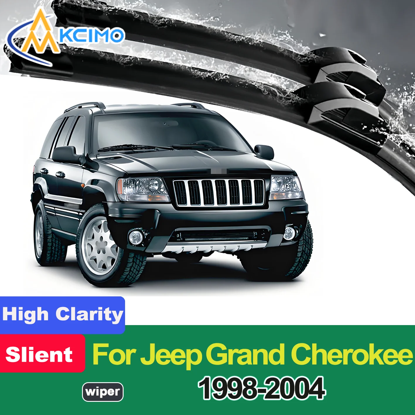 

KCIMO 2PCS New Wiper Blades for Jeep Grand Cherokee WJ/WG 1998-2004 Beijing Jeep 4000 (4.0 L I6) or Beijing Jeep 4700 (4.7 L V8)