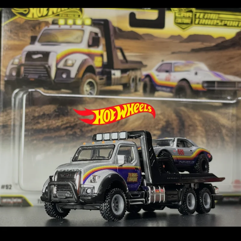 Original Hot Wheels Premium Team Transport FLF56 Diecast Car Alloy Model Honda Civic Camaro VW Off Road Vehicle Collectible